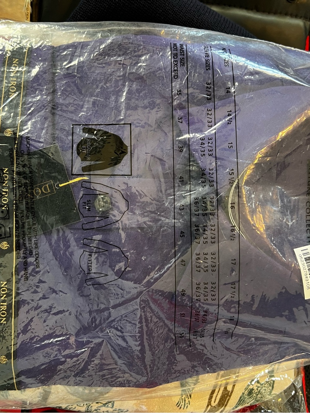 Donald J Trump Signature Collection Shirt 17.5 34/35 Deep Purple Non Iron NWT